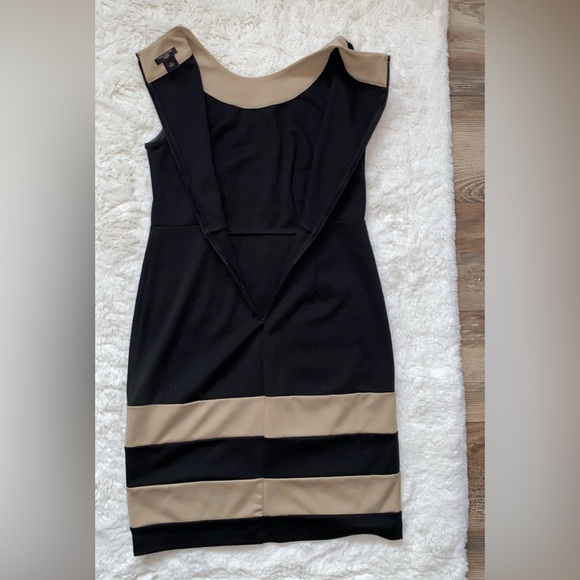 Ann Taylor Black Dress with Beige Trim - Picture 6 of 6